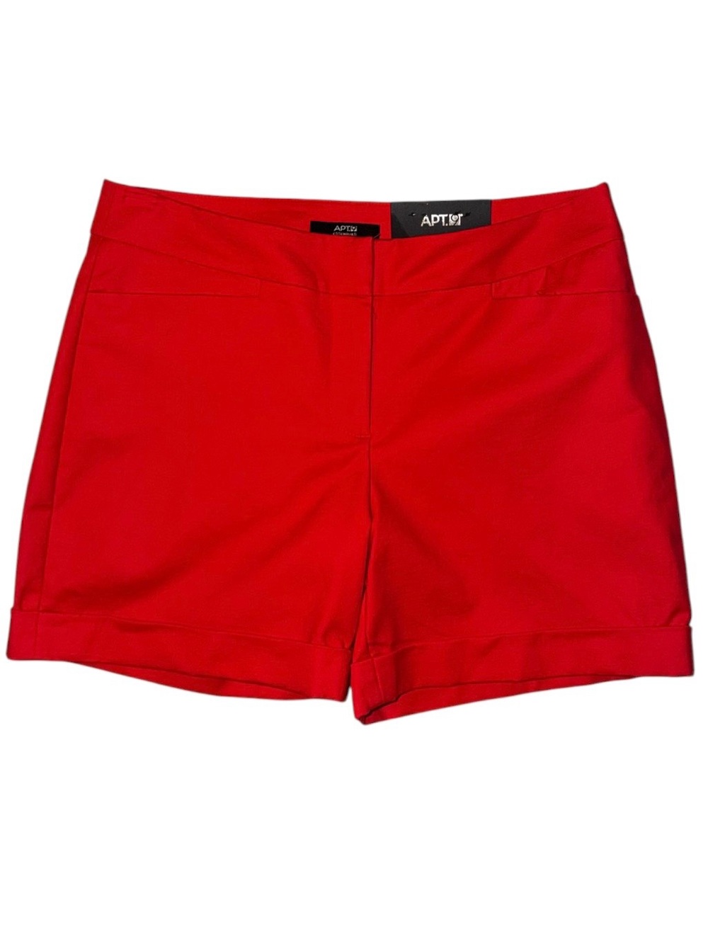 NWT Women’s Apt. 9 Mid Rise Straight Through Hip Size 10 Red Shorts 98% Cotton